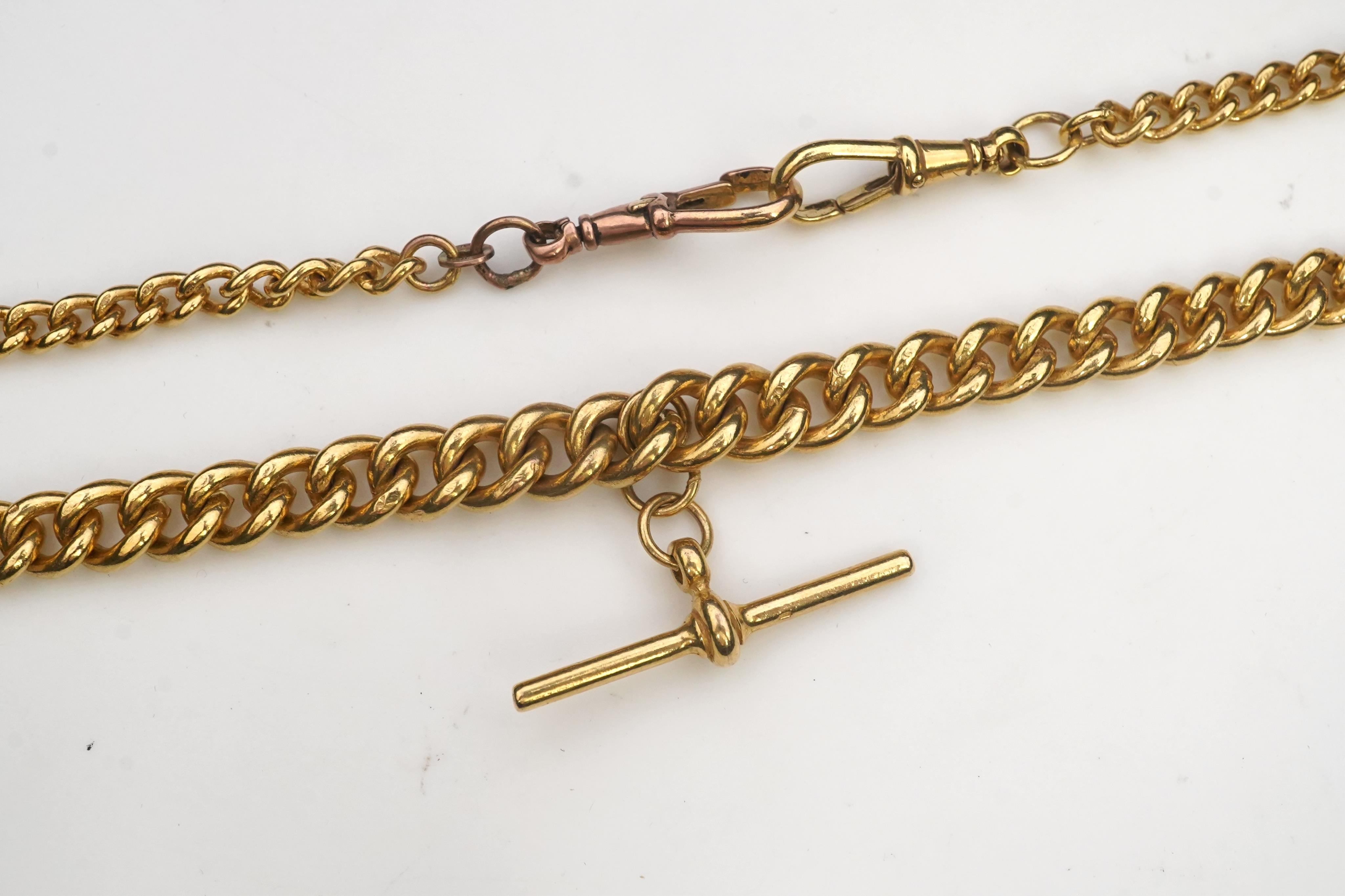 A 9ct gold Albert chain, mid 20th century